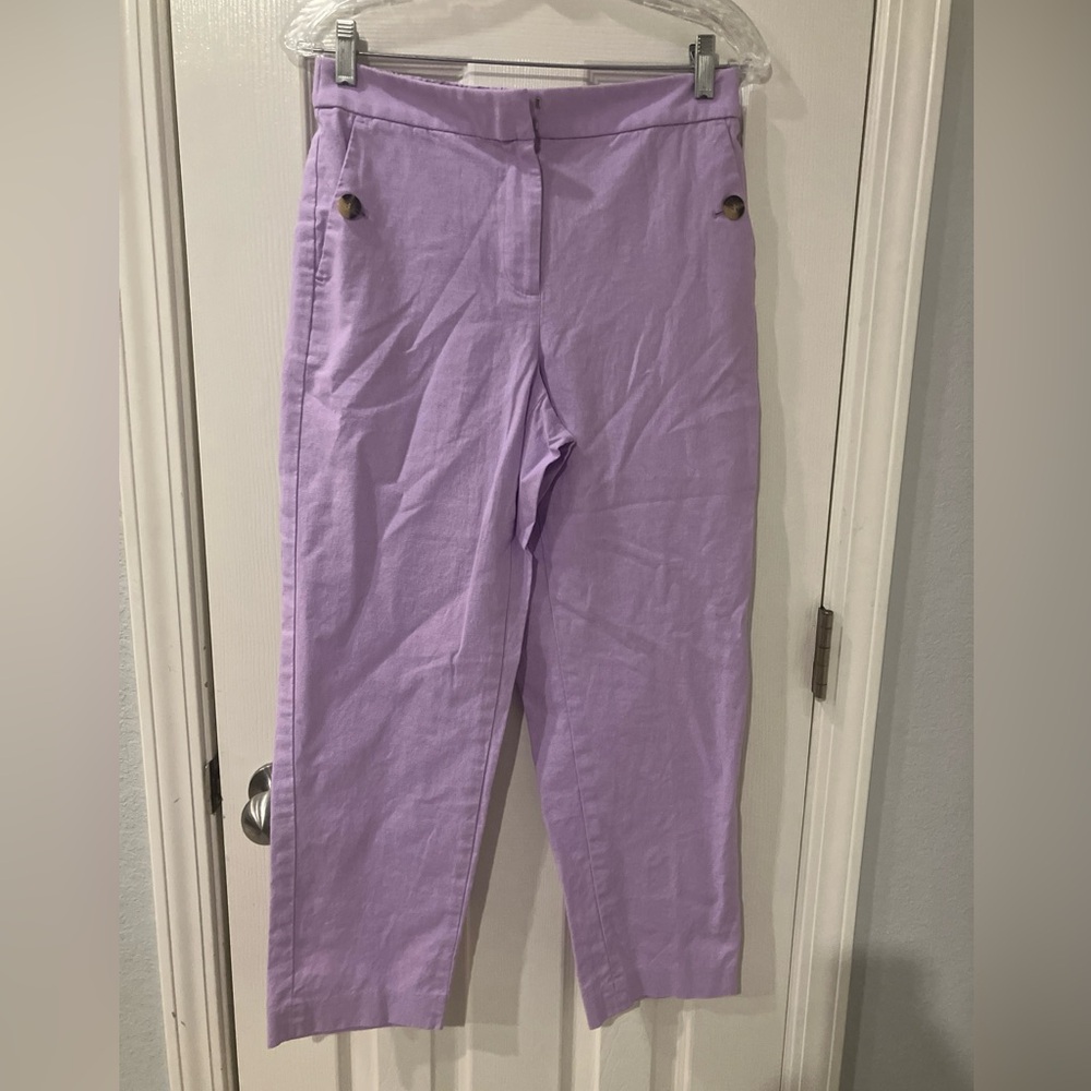 NWOT J. Crew Lilac High-Waisted Trousers size 4. 012025-0025